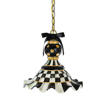 Courtly Check Medium Ceramic Pendant Lamp