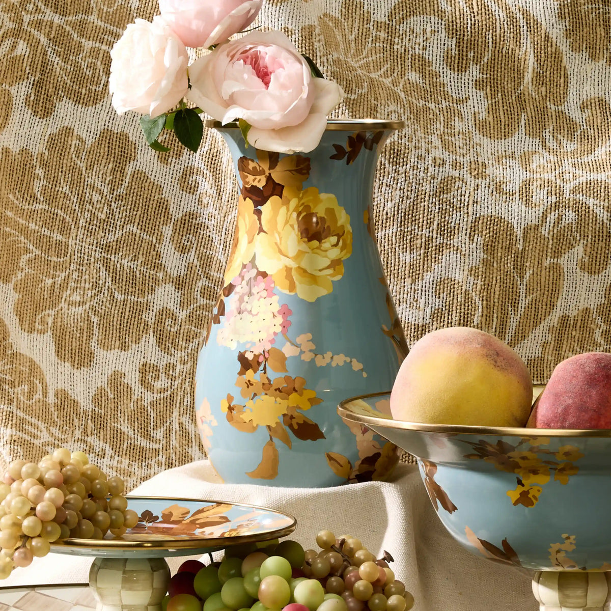 Wild Rose White Tall Vase