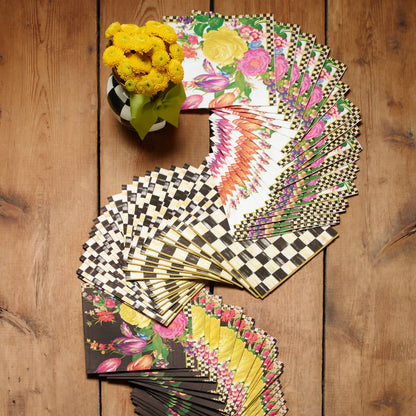 Rosy Check Dinner Paper Napkins