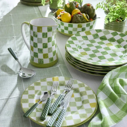 Green Check Pitcher