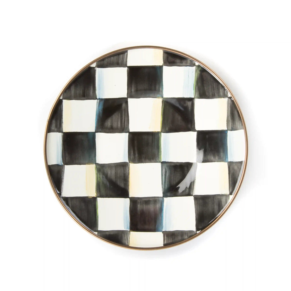 Violet Check Saucer