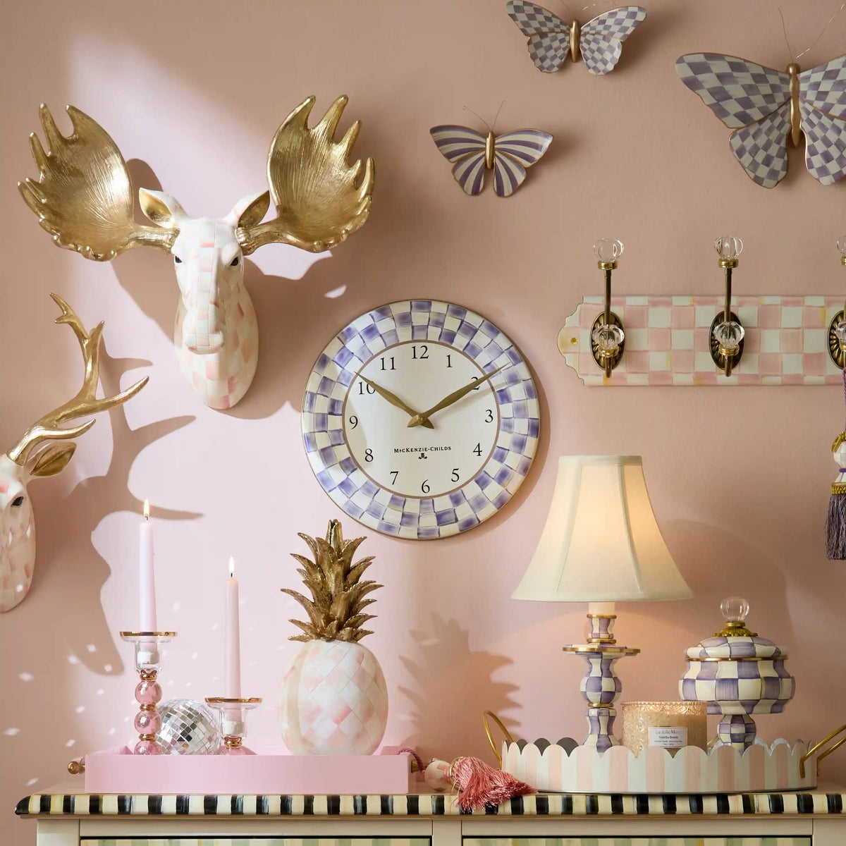 Sterling Check Wall Clock