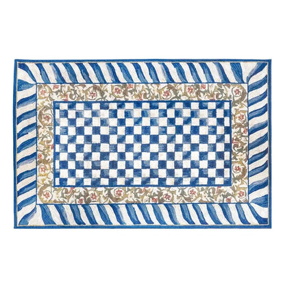 Truly Royal Check 5' x 7'6" Washable Rug