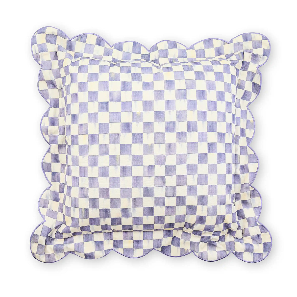 Courtly Check Reversible Scalloped Lumbar Throw Pillow