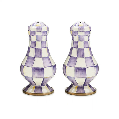 Emerald Check Salt & Pepper Shakers
