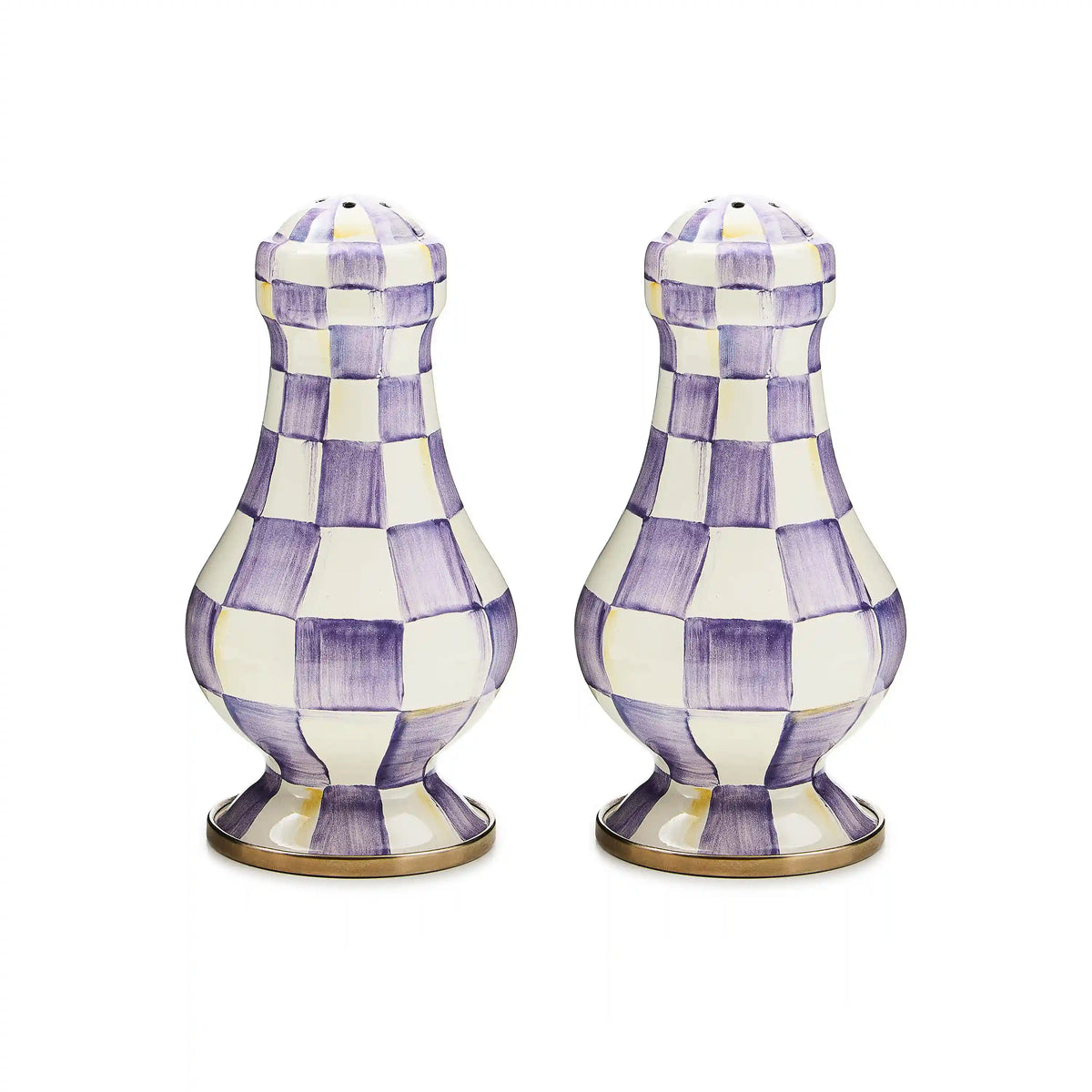 Sterling Check Large Salt & Pepper Shakers