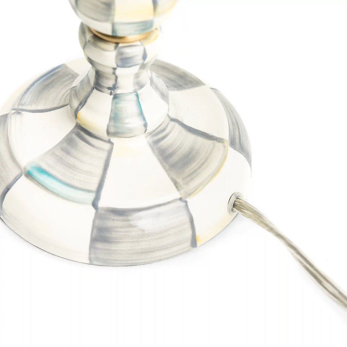 Royal Check Candlestick Lamp