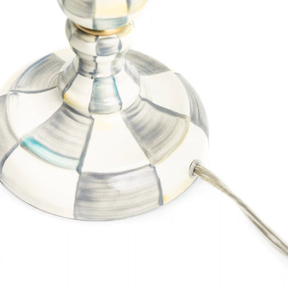 Royal Check Candlestick Lamp