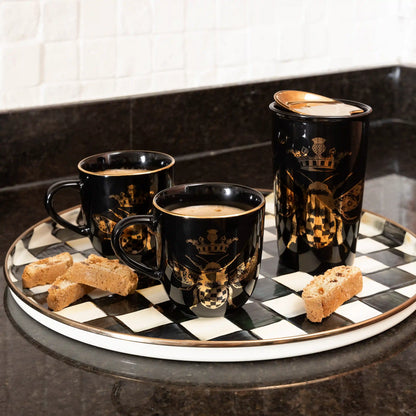 Rosy Check Round Tray