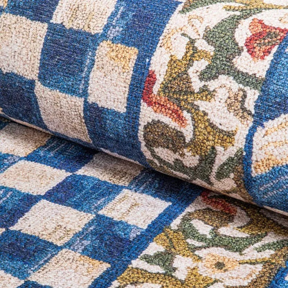 Truly Royal Check 3' x 5' Washable Rug