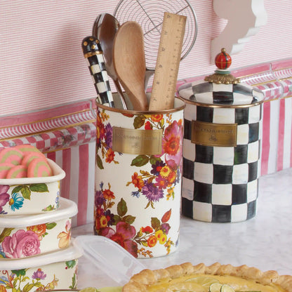 Wild Rose Mauve Utensil Holder