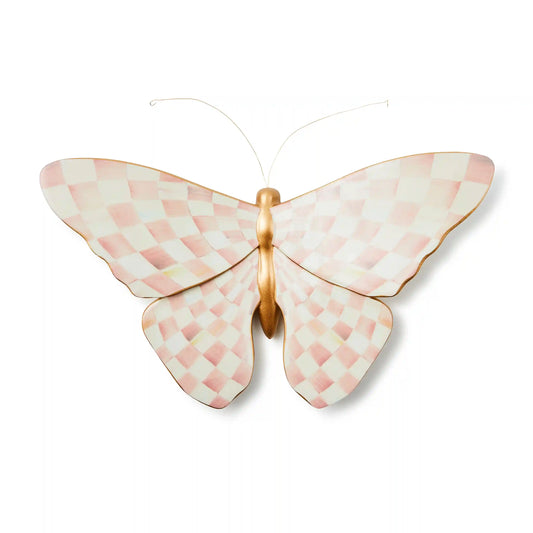 Violet Check Butterfly Wall Decor