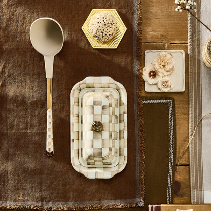 Mocha Check Butter Box