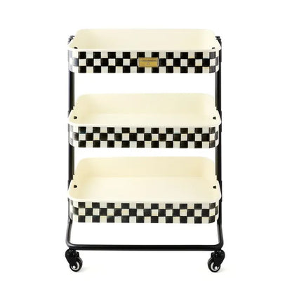 Courtly Check 3-Tier Kitchen Cart