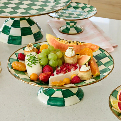Rosy Check Large Pedestal Platter
