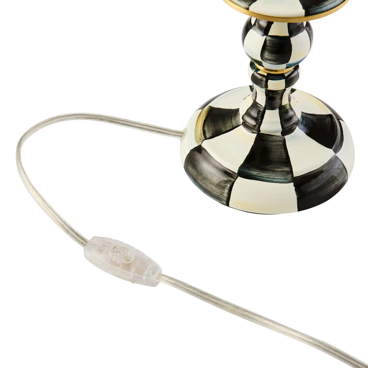 Royal Check Candlestick Lamp