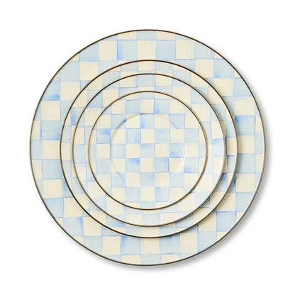 Sky Check Salad/Dessert Plate