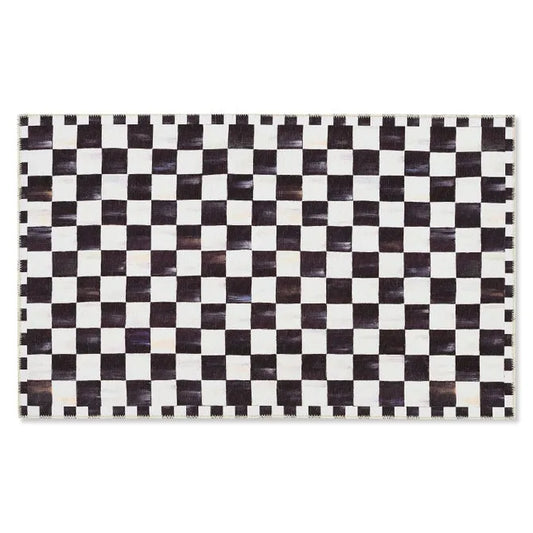 Courtly Checkered 3' x 5' Washable Rug
