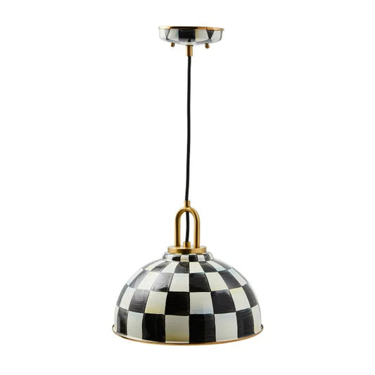 Courtly Check 12" Dome Pendant Lamp