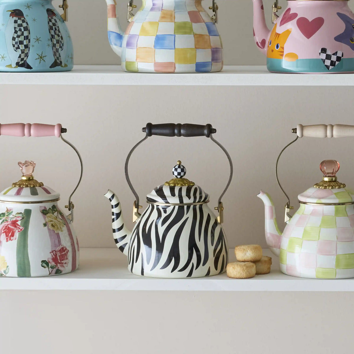 Juniper Check 2 Quart Tea Kettle