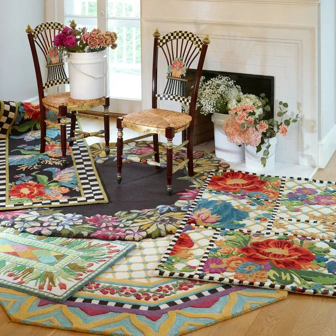 Dark Flower Basket Side Chair