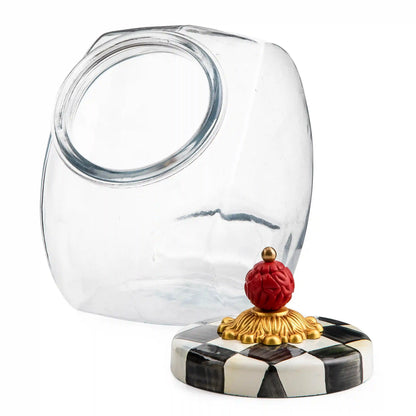 Sweets Jar with Mocha Check Lid