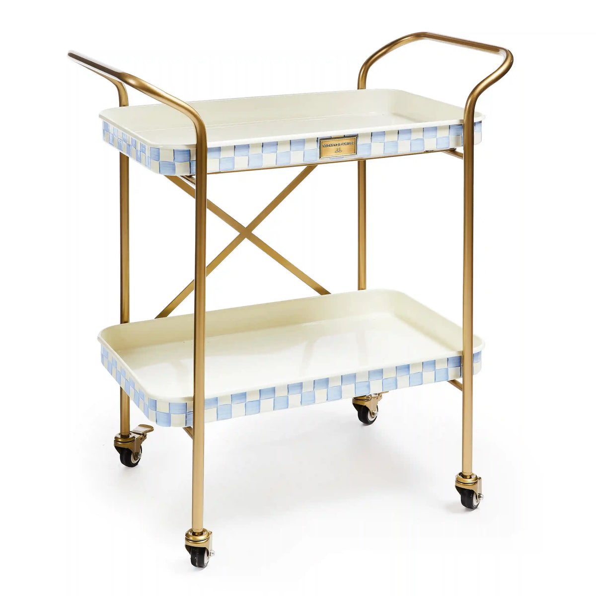 Royal Check 2-Tier Kitchen Cart