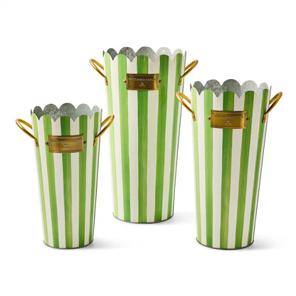 Spectator Galvanized Flower Buckets, Set of 3