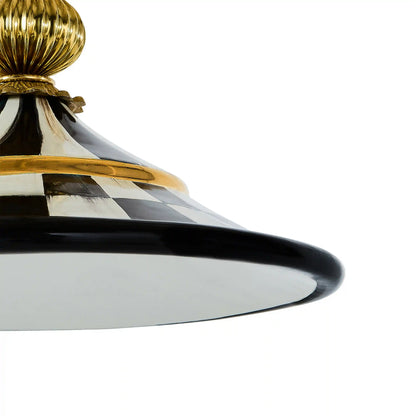 Sterling Check Flared Ceramic Pendant Lamp
