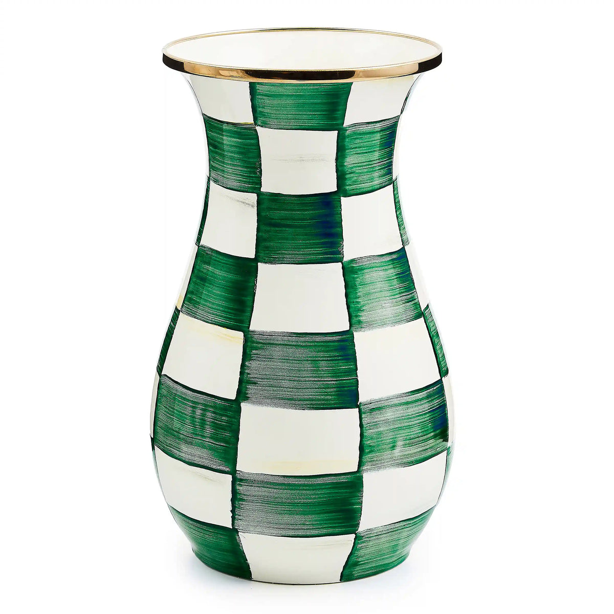 Sterling Check Tall Vase