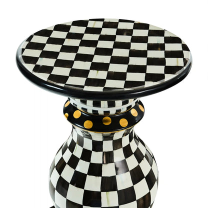 Courtly Check Ceramic Pedestal Table Base