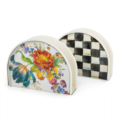 Violet Check Napkin Holder
