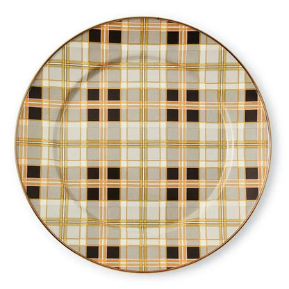 Tartan Mocha Charger Plate