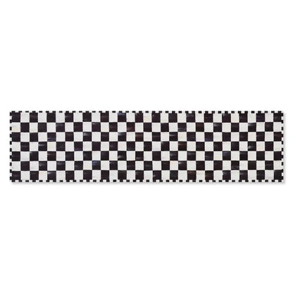 Courtly Checkered 2'6" x 10' Washable Runner