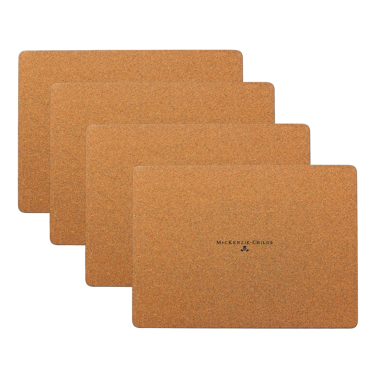 Mocha Check Cork Back Placemats, Set of 4
