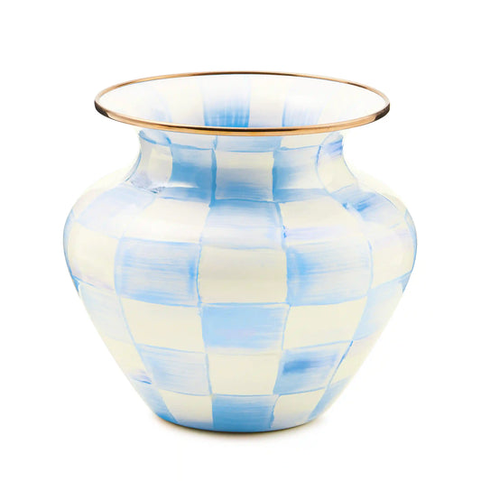 Emerald Check Large Vase