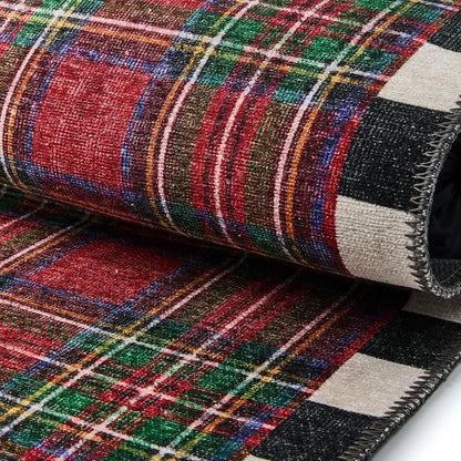 Royal Stewart Tartan Red 2' x 3' Washable Rug