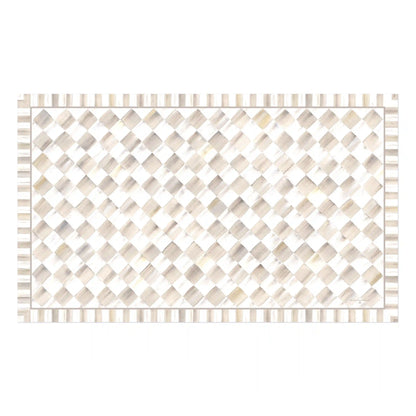 Rosy Check 3' x 5' Floor Mat