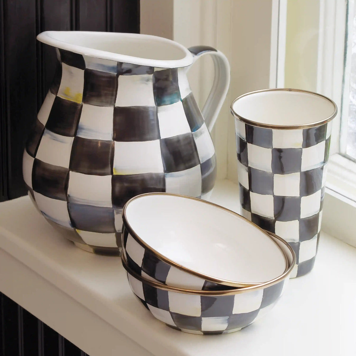 Wild Rose Slate Pitcher