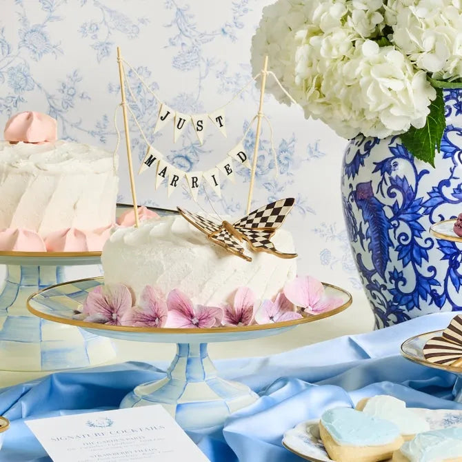 Courtly Check & Stripe Butterfly Trio
