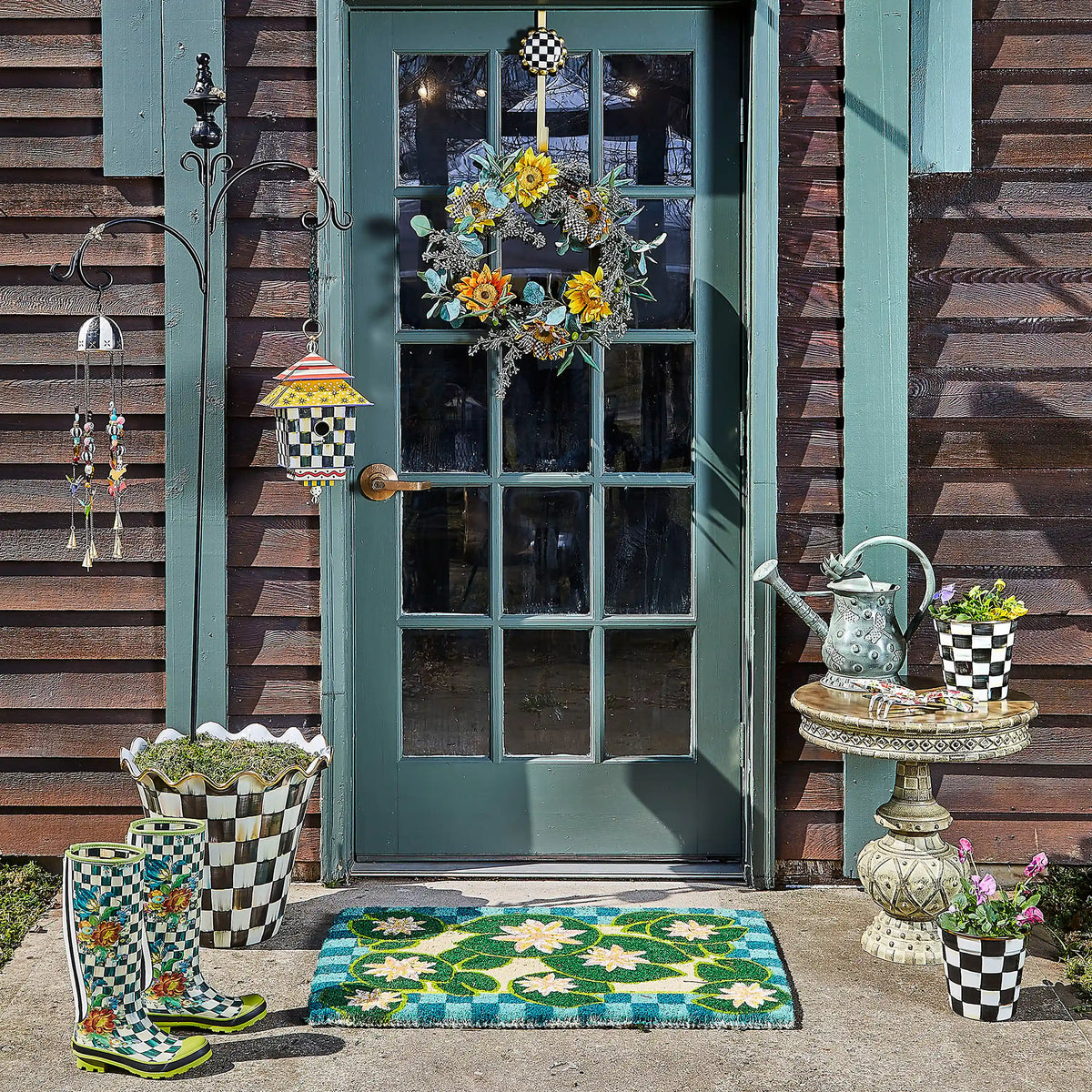 Rosy Check Ceramic Jumbo Garden Pot