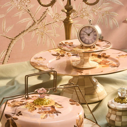 Wild Rose White Small Pedestal Platter