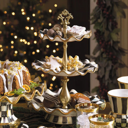 Courtly Check Ceramic Three Tier Sweet Stand