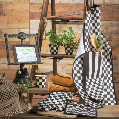 Mocha Check Oven Mitt