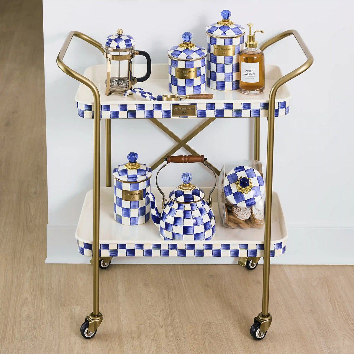 Courtly Check 2-Tier Kitchen Cart