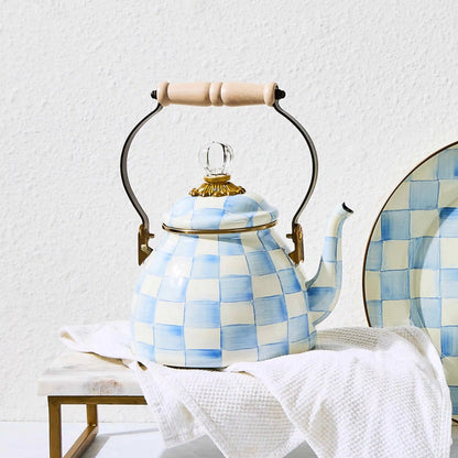 Emerald Check 3 Quart Tea Kettle