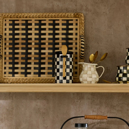 Mocha Check Farmhouse Canister