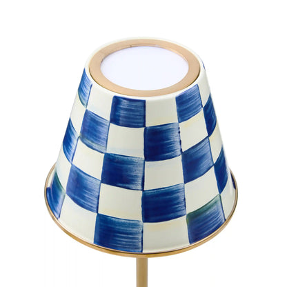 Emerald Check LED Rechargeable Cafe Table Lamp