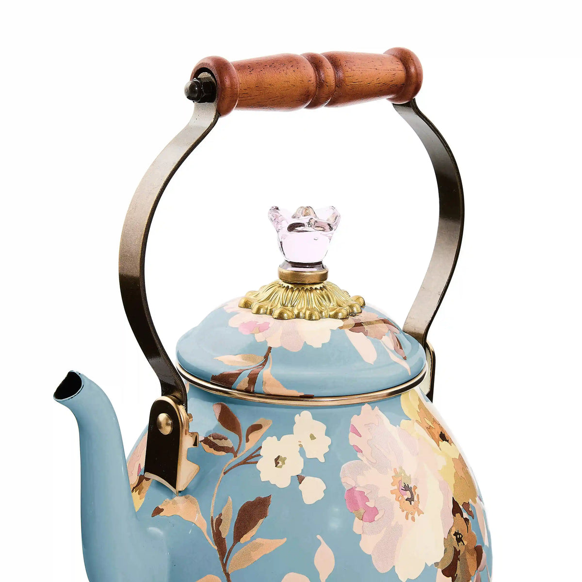 Wild Rose Mauve 2 Quart Tea Kettle