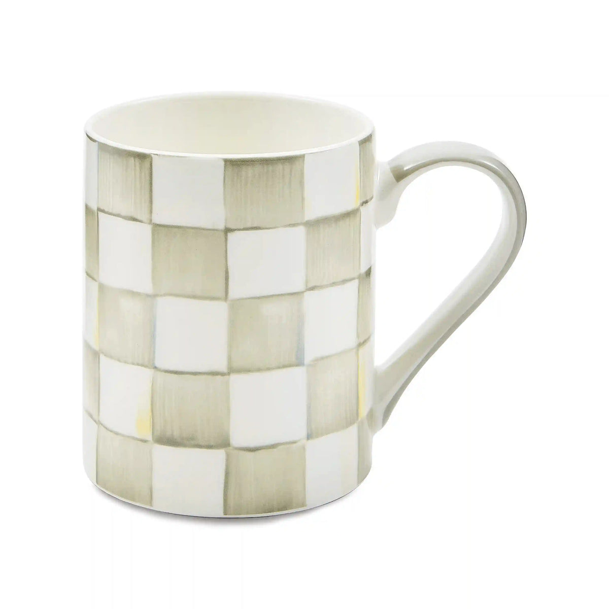 Mocha Check Porcelain Mug